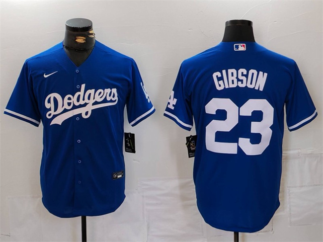 Los Angeles Dodgers #23 Kirk Gibson Blue Cool Base Stitched Jersey - Click Image to Close